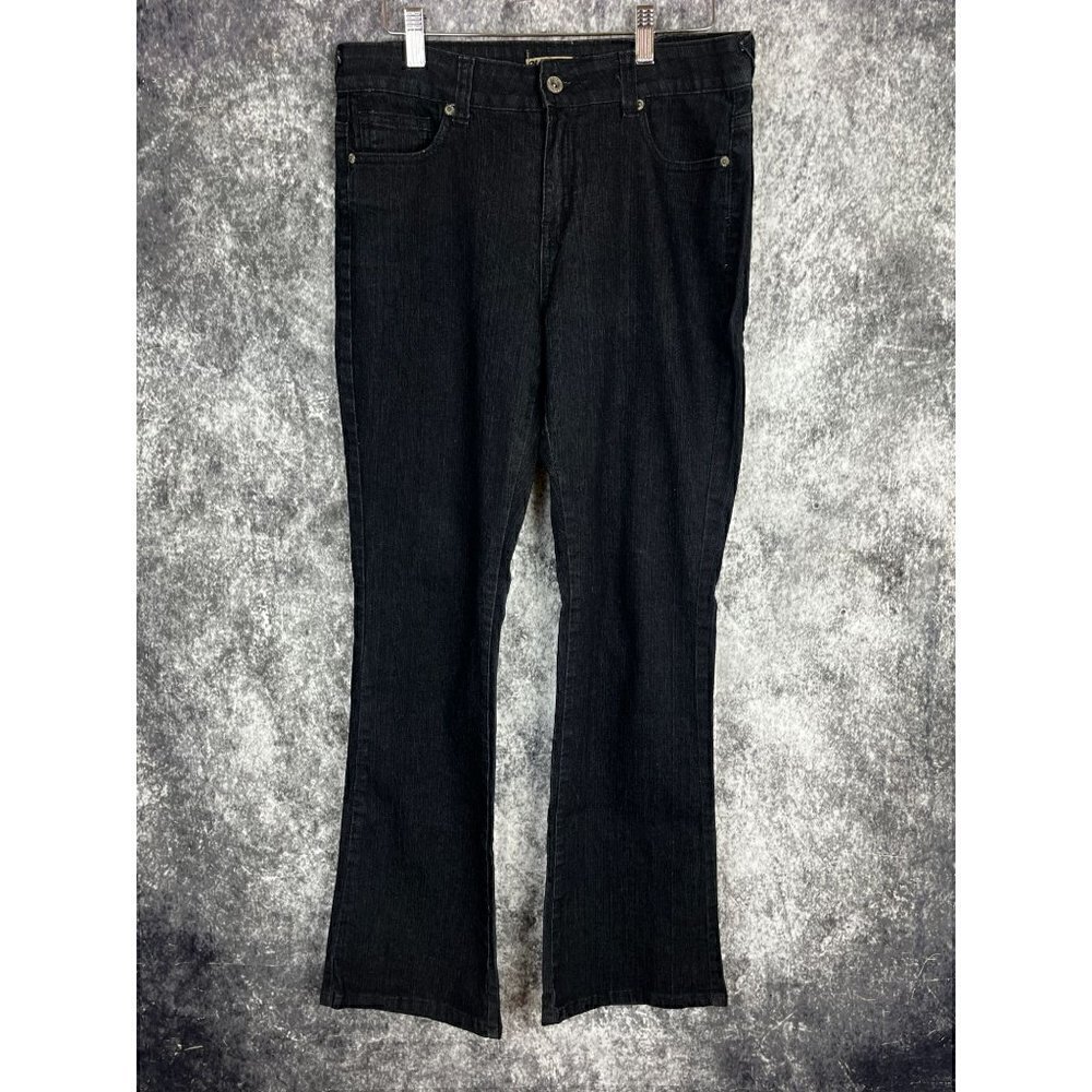Najera Jeans Bootcut‎ Black Wash Midrise Waist Women's Juniors 13/14